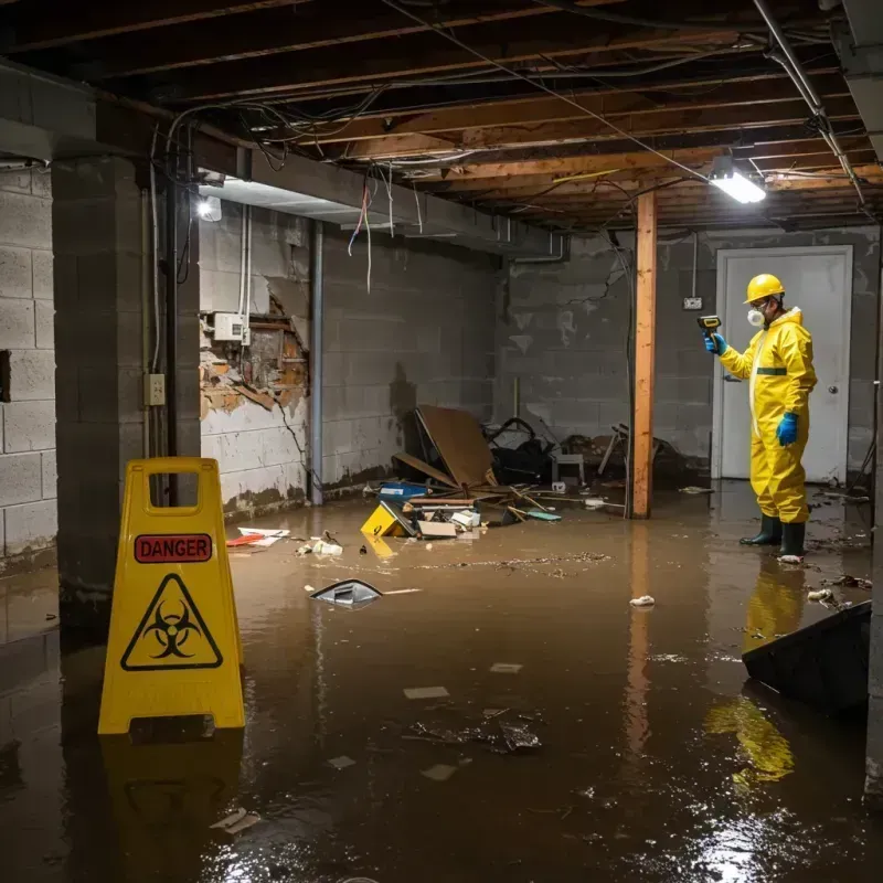 Flooded Basement Electrical Hazard in Mayer, MN Property